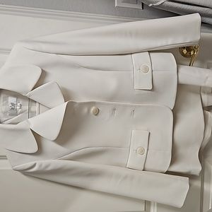 LeSuit white skirt suit